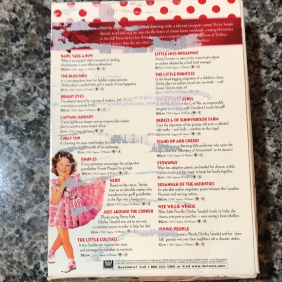 Shirley Temple DVD multiple disc collection from 20th Century Fox - Picture 3 of 4